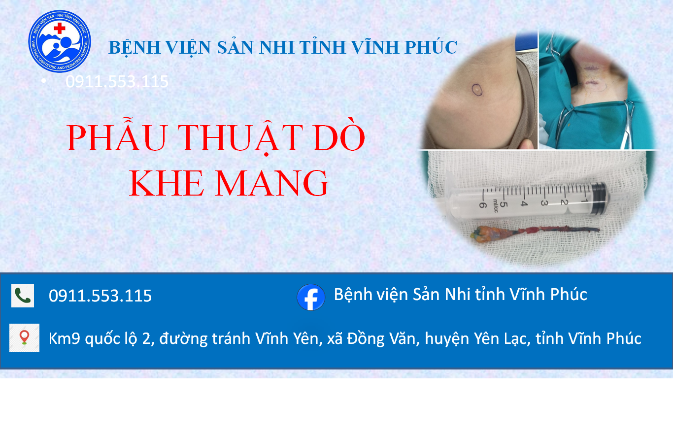 PHẪU THUẬT DÒ KHE MANG