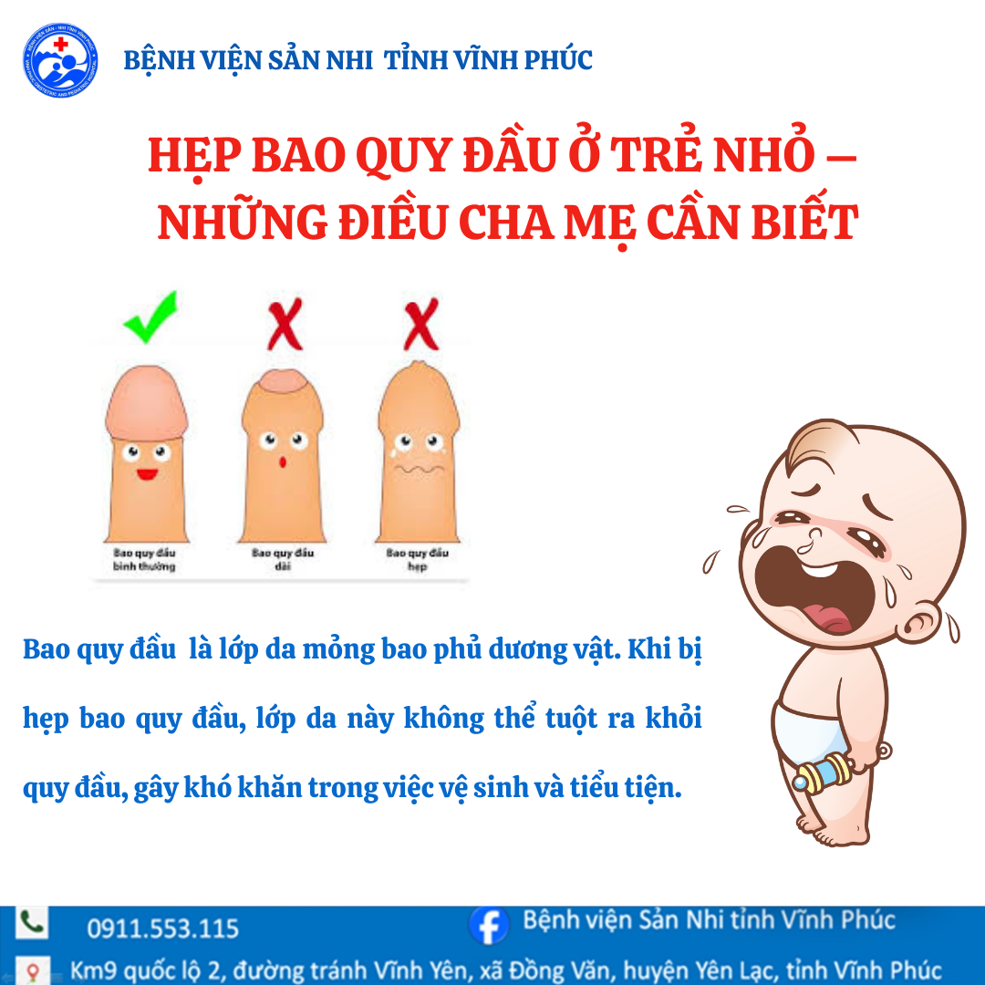  HẸP BAO QUY ĐẦU Ở TRẺ NHỎ – NHỮNG ĐIỀU CHA MẸ CẦN BIẾT