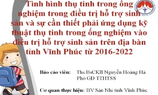 HỘI THẢO KHOA HỌC CHUYÊN ĐỀ THỤ TINH TRONG ỐNG NGHIỆM.