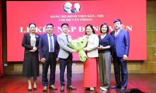 Lễ kết nạp đảng viên mới – bệnh viện sản-nhi tỉnh vĩnh phúc