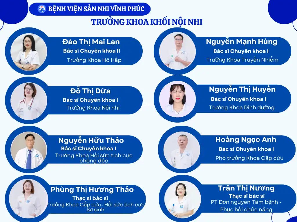 Trưởng khoa khối Nội nhi.
