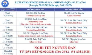 Lịch phòng khám sản – nhi khai quang tuần 04/2025