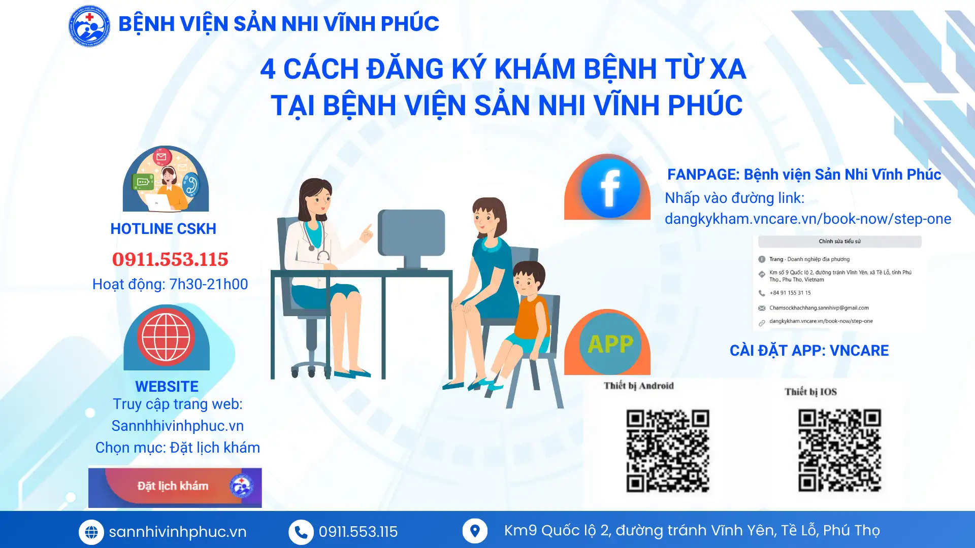 Hướng dẫn đăng ký khám chữa bệnh từ xa tại Bệnh viện Sản Nhi Vĩnh Phúc 2025 1 4 Cách đăng ký khám chữa bệnh từ xa tại Bệnh viện Sản Nhi Vĩnh Phúc.