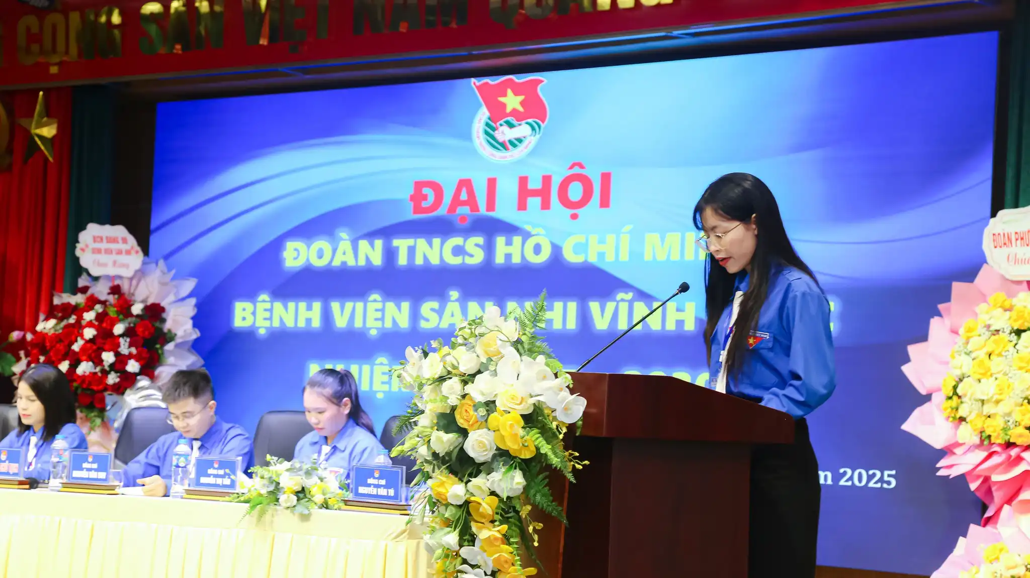 Đ/c Nguyễn Thị Thùy Tiên tham luận tại Đại hội.