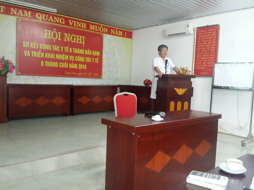 Bệnh viện Sản – Nhi Vĩnh Phúc tổ chức Hội nghị sơ kết công tác y tế 6 tháng đầu năm 2016, triển khai nhiệm vụ công tác y tế 6 tháng cuối năm 2016