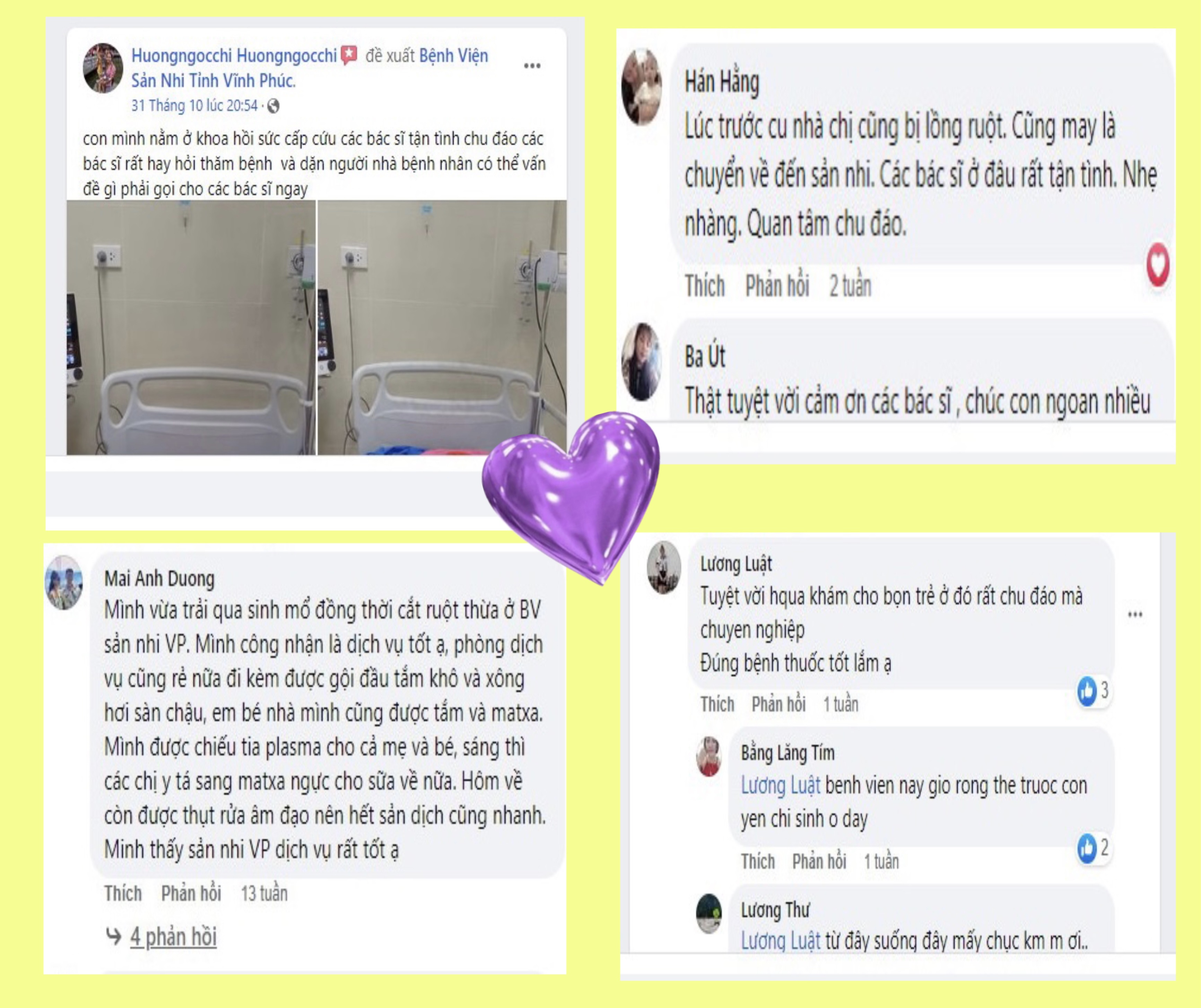 NHỮNG LỜI CẢM ƠN CỦA BỆNH NHÂN DÀNH CHO BỆNH VIỆN SẢN NHI VĨNH PHÚC