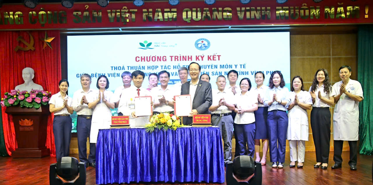 KÝ KẾT HỢP TÁC BỆNH VIỆN SẢN NHI VĨNH PHÚC – BỆNH VIỆN NHI TRUNG ƯƠNG
