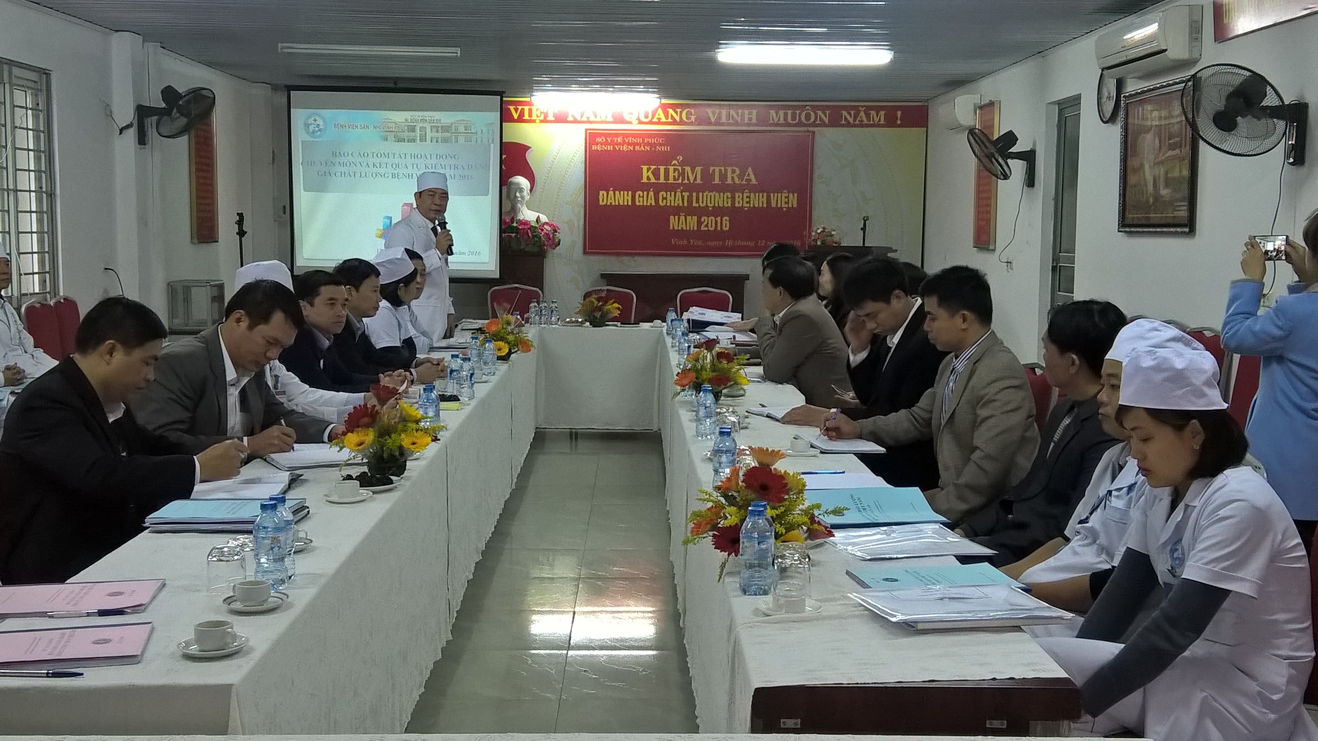 Sở Y tế Vĩnh Phúc kiểm tra, đánh giá chất lượng bệnh viện năm 2016 tại bệnh viện Sản – Nhi.