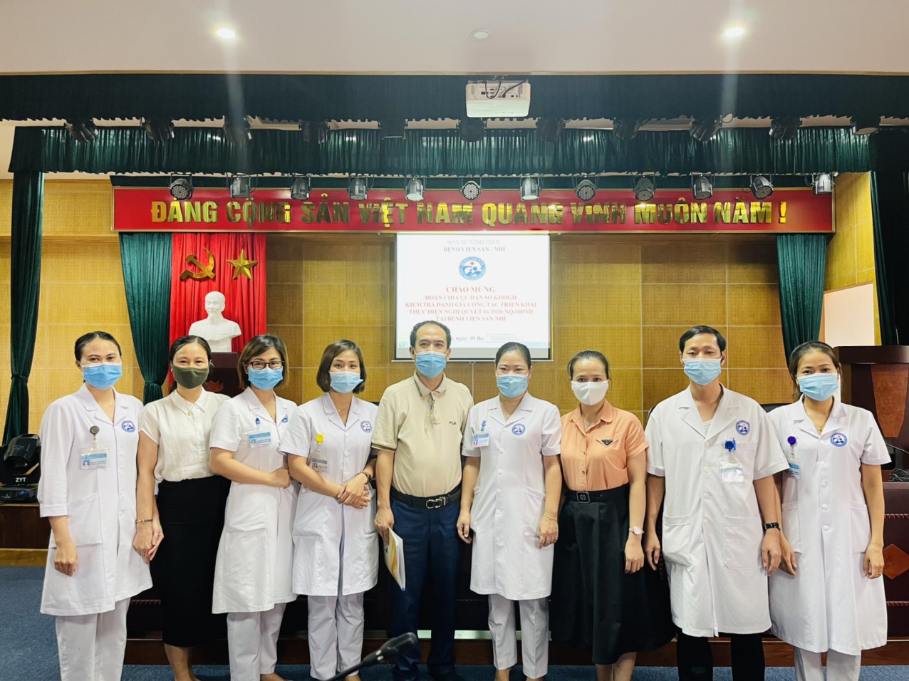 Bệnh viện Sản Nhi Vĩnh Phúc tiếp Đoàn kiểm tra, đánh giá công tác triển khai thực hiện Nghị quyết số 16/2020/NQ-HĐND