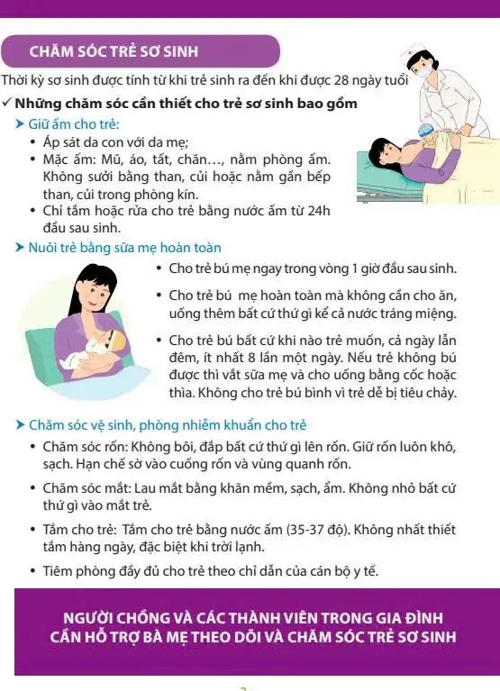 Chăm sóc thiết yếu ở trẻ sơ sinh. (Nguồn Bộ Y tế)