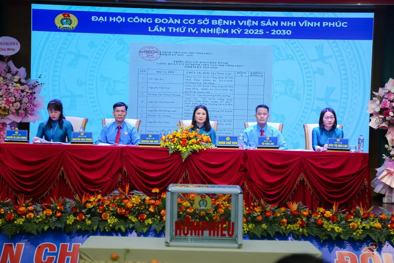 Đoàn chủ tịch chủ trì Đại hôi. 