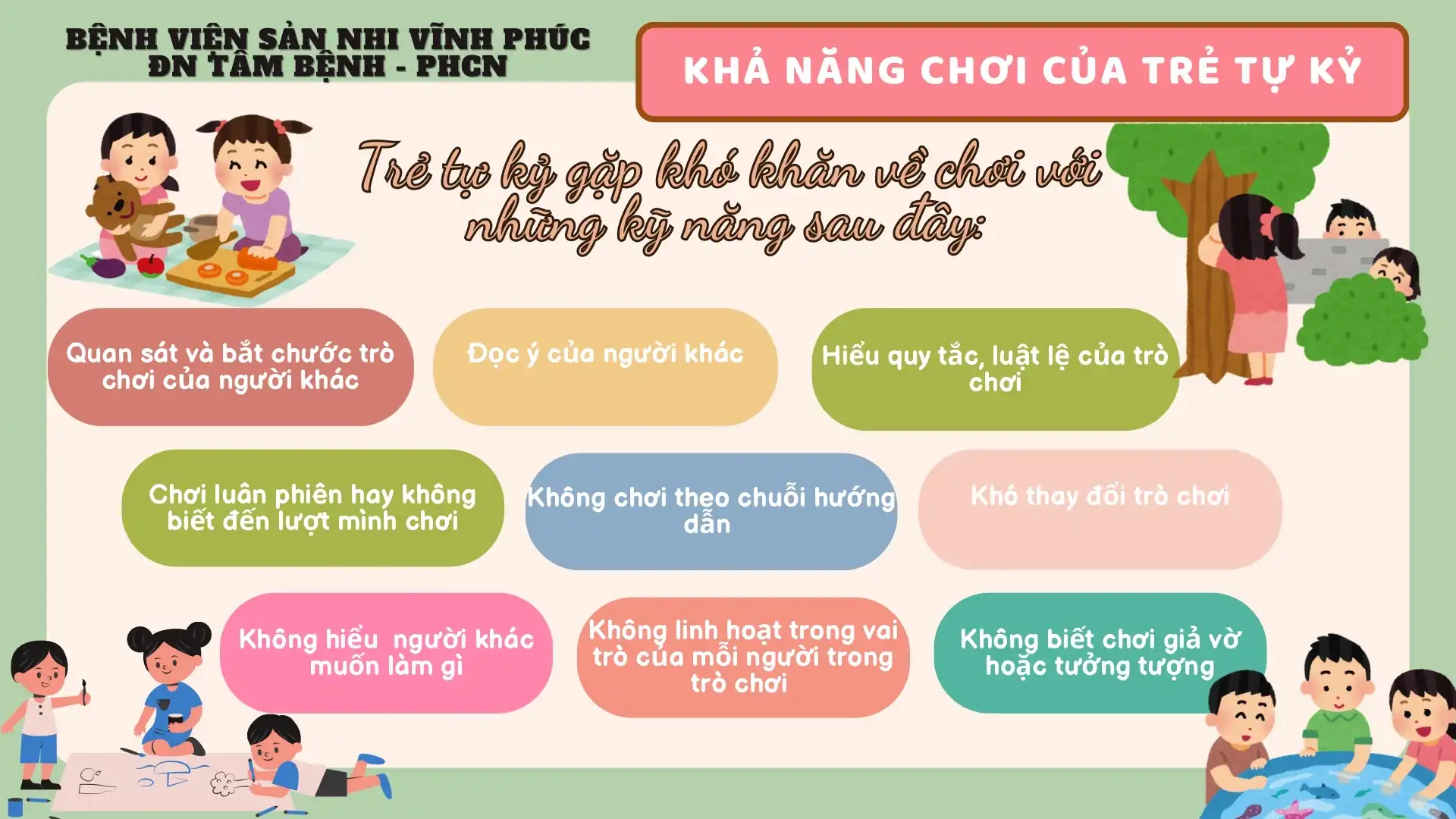 Chơi để học - Đồ chơi giúp trẻ tự kỷ phát triển toàn diện. 1 Khả năng chơi của trẻ tự kỷ