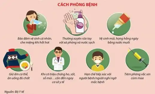 Phòng bệnh cúm mùa (Nguồn: Bộ y tế)