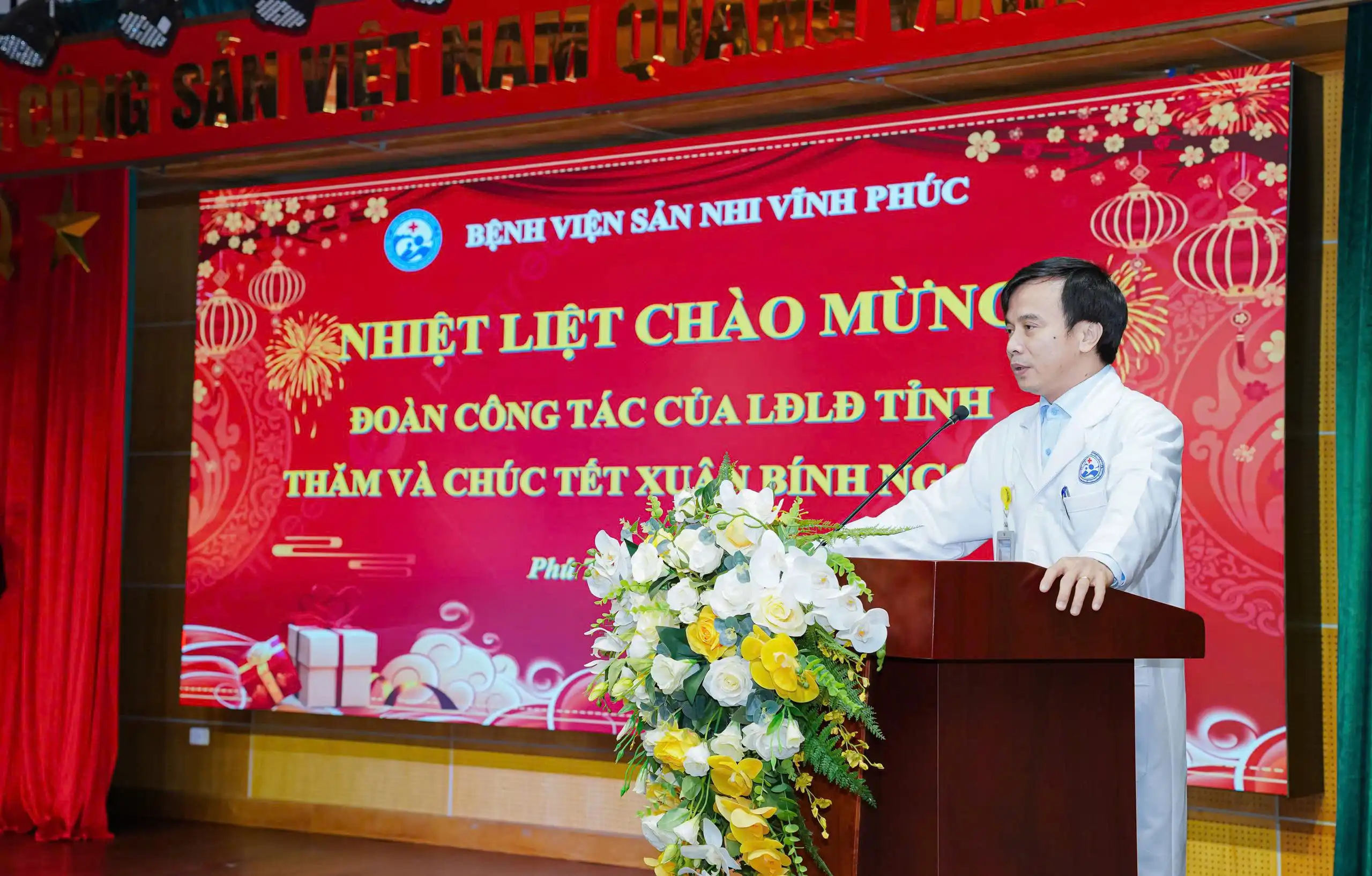 Liên đoàn Lao động tỉnh Phú Thọ thăm, chúc Tết và tặng quà cho cán bộ y tế Bệnh viện Sản Nhi Vĩnh Phúc nhân dịp Xuân Bính Ngọ năm 2026 3 BSCKII. Tô Quang Hưng – Giám đốc Bệnh viện trân trọng cảm ơn sự quan tâm, động viên kịp thời của Liên đoàn Lao động tỉnh