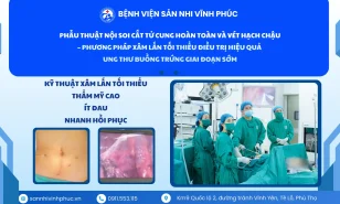 Phẫu thuật nội soi triệt căn ung thư buồng trứng giai đoạn sớm tại Bệnh viện Sản Nhi Vĩnh Phúc năm 2026