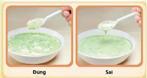 5 Bước Nấu Bột, Cháo Ăn Dặm Cho Trẻ Đúng Cách – Đủ Dinh Dưỡng, Dễ Hấp Thu 1 Hình ảnh minh họa độ đặc của bột