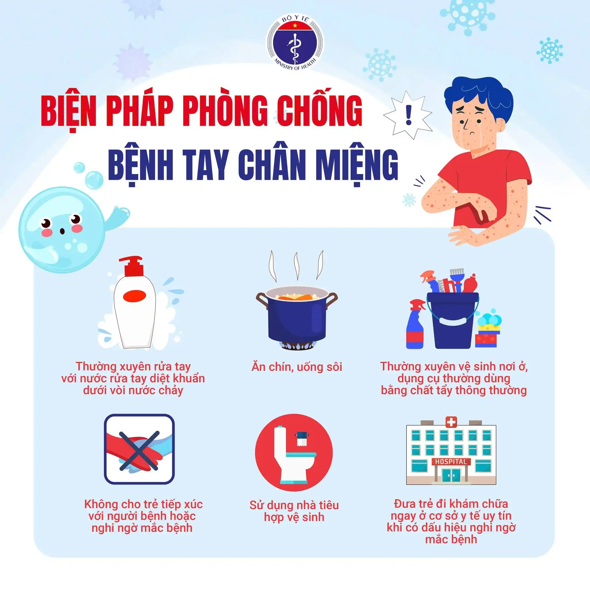 Bệnh tay chân miệng ở trẻ em: Nguyên nhân, dấu hiệu và cách phòng ngừa theo hướng dẫn Bộ Y tế 2024 2 Biện pháp phòng chống bệnh tay chân miệng