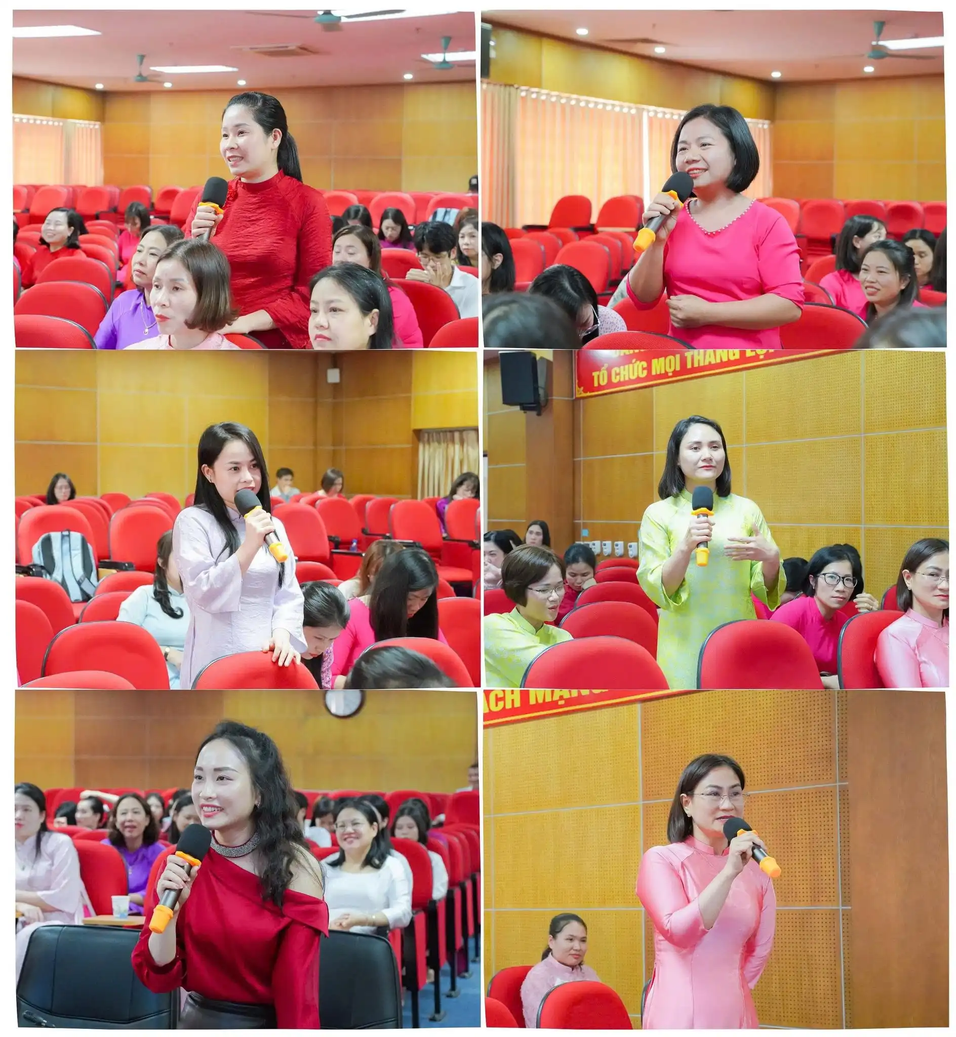 Chương trình kỷ niệm Quốc tế Phụ nữ 8-3: Tọa đàm - chia sẻ "Tâm nghề vững vàng - Y đức trọn vẹn - Gia đình bình an" 6 Các nữ đoàn viên hào hứng và tích cực tham gia vào phần giao lưu trực tiếp.