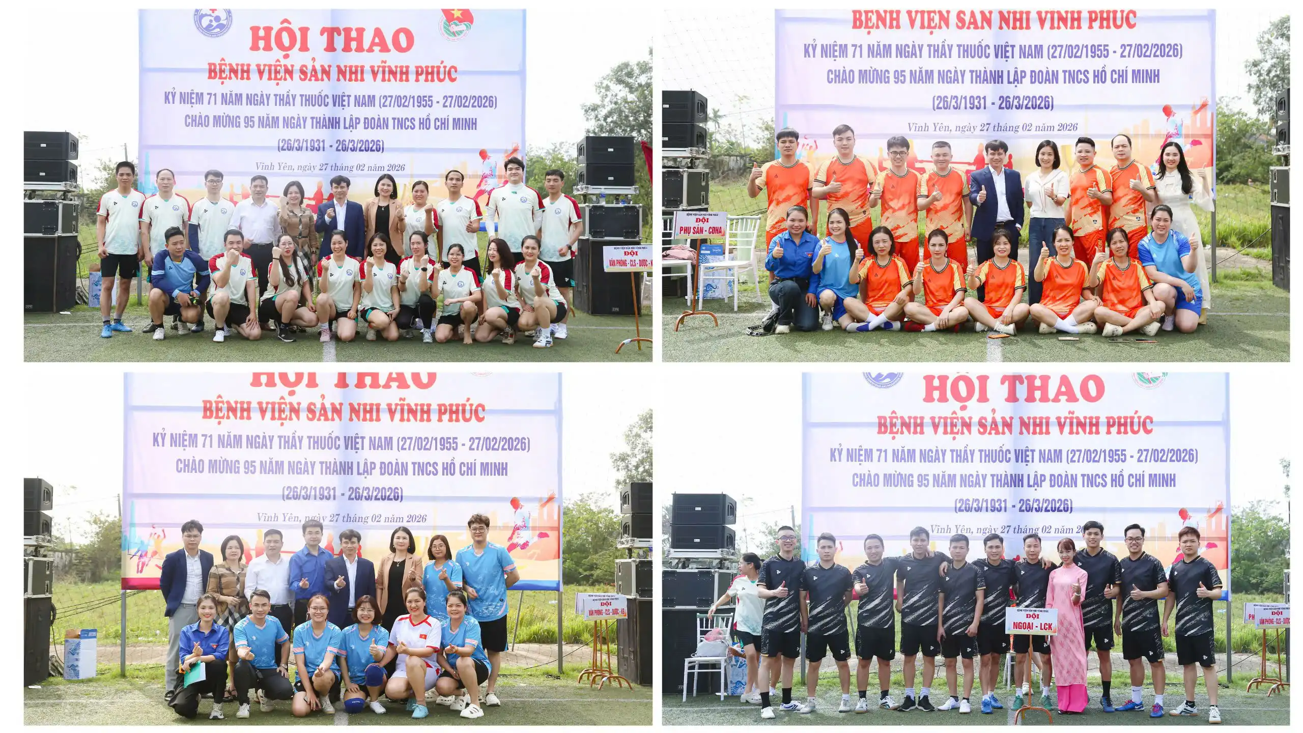 Khai mạc Hội thao Bệnh viện Sản Nhi Vĩnh Phúc 2026 4 4 đội thi