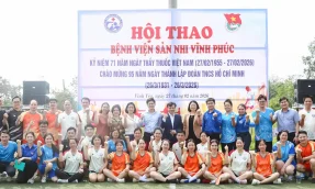 Khai mạc Hội thao Bệnh viện Sản Nhi Vĩnh Phúc năm 2026