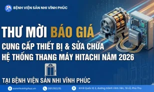 Thư mời báo giá cung cấp thiết bị và sửa chữa hệ thống thang máy Hitachi năm 2026