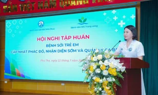 Nâng cao năng lực chẩn đoán, điều trị bệnh sởi trẻ em: Bệnh viện Sản Nhi Vĩnh Phúc cập nhật kiến thức cùng chuyên gia Bệnh viện Nhi Trung ương