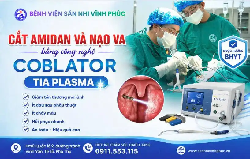 Cắt Amidan và nạo VA bằng công nghệ Coblator tia Plasma 1 Cắt Amidan và nạo VA bằng công nghệ Coblator tia Plasma.