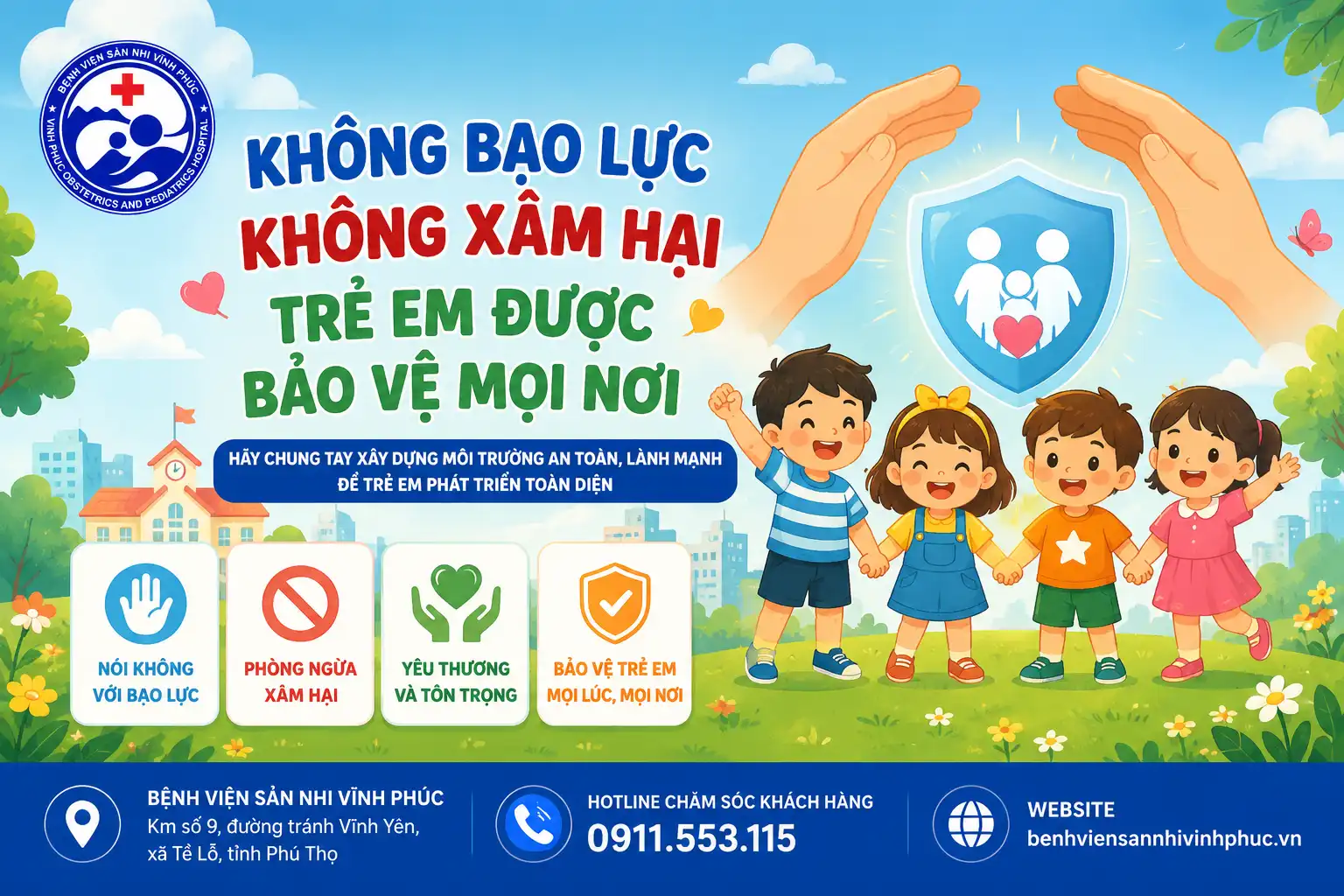 Bảo vệ trẻ em: Không bạo lực – Không xâm hại – Trẻ em được bảo vệ mọi nơi 1 Không bạo lực – Không xâm hại – Trẻ em được bảo vệ mọi nơi
