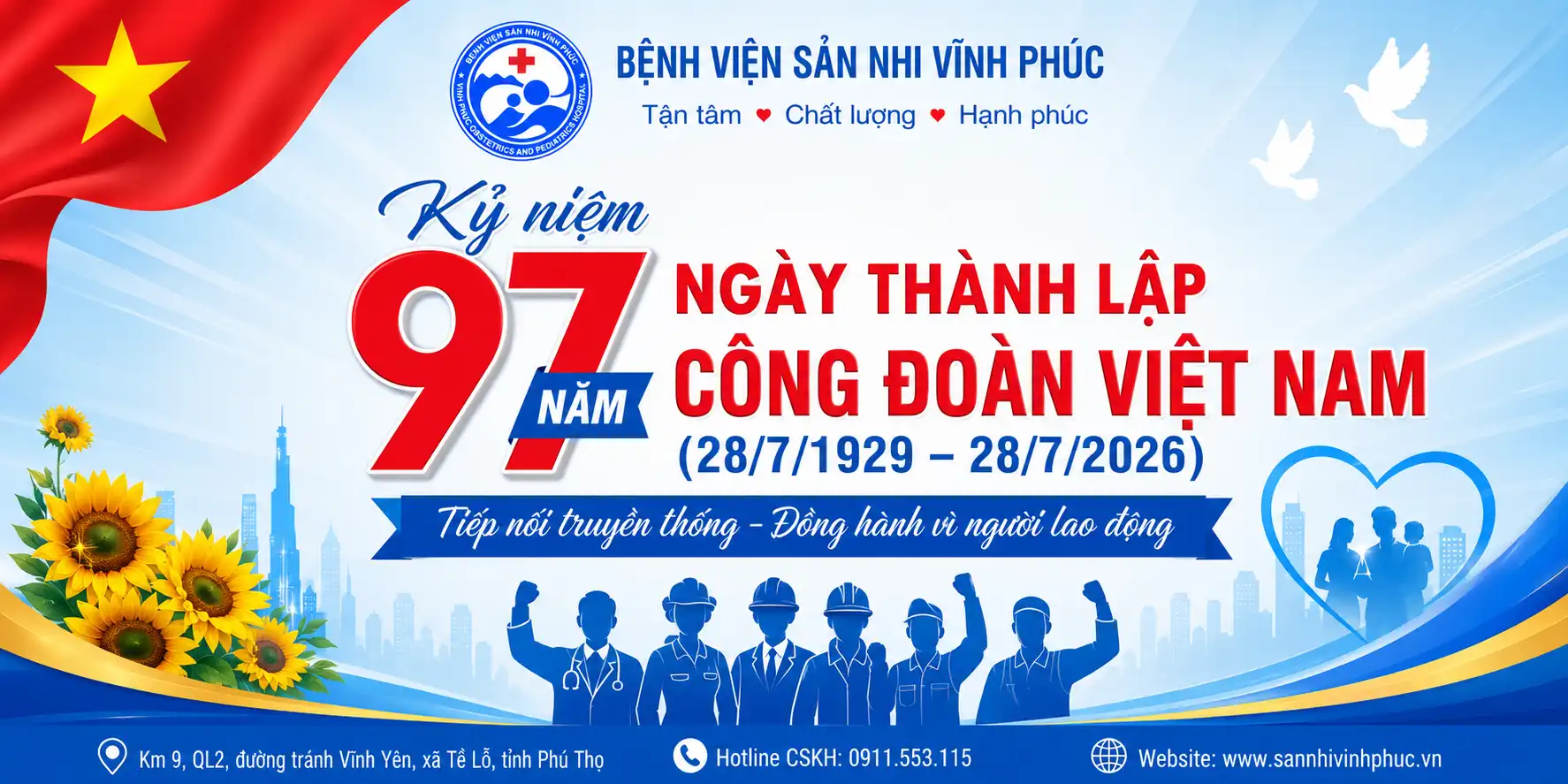 Kỷ niệm 97 năm Ngày thành lập Công đoàn Việt Nam 2 Kỷ niệm 97 năm Ngày thành lập Công đoàn Việt Nam
