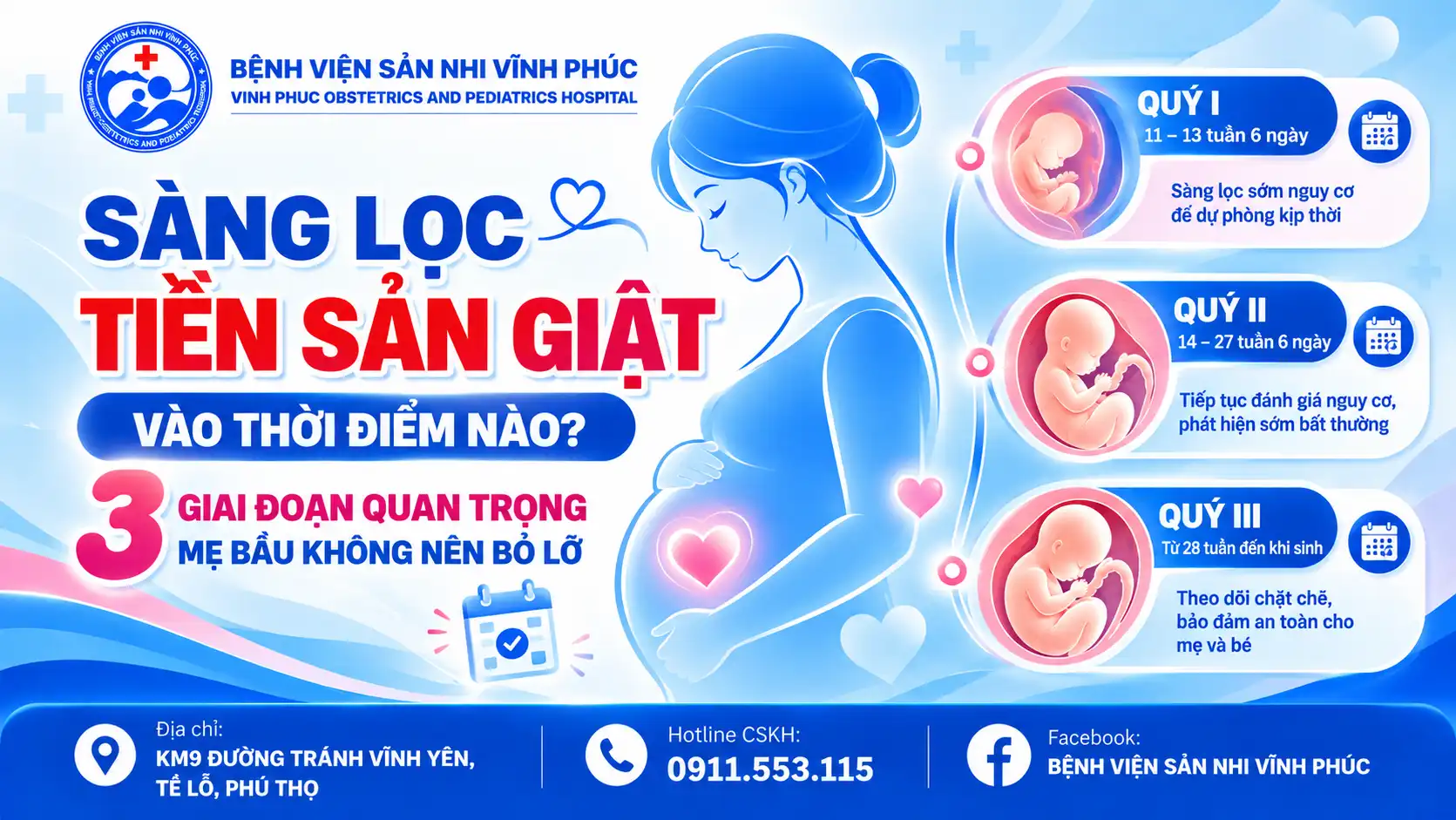 Sàng lọc tiền sản giật vào thời điểm nào? 03 Giai đoạn quan trọng mẹ bầu không nên bỏ lỡ 1 SÀNG LỌC TIỀN SẢN GIẬT VÀO THỜI ĐIỂM NÀO 3 GIAI ĐOẠN QUAN TRỌNG MẸ BẦU KHÔNG NÊN BỎ LỠ